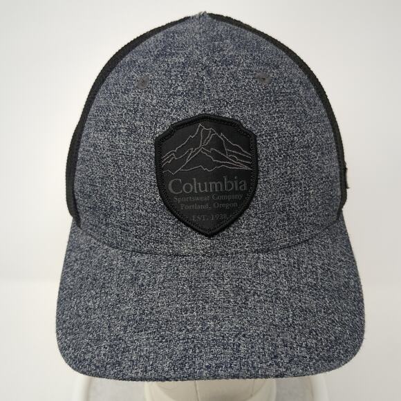Columbia Fitted Mesh Back Trucker Hat Gray One Size Colorblock Outdoor - Picture 2 of 8